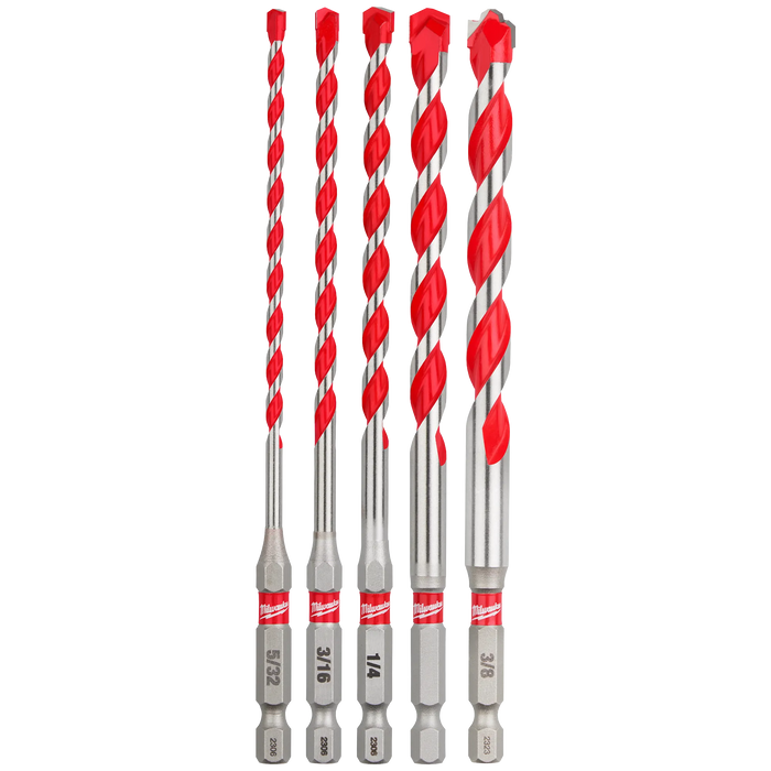 MILWAUKEE 5 PC. SHOCKWAVE IMPACT DUTY™ Carbide Hammer Drill Bit Set