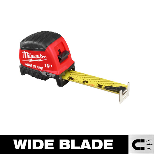 MILWAUKEE 16' Wide Blade Magnetic Tape Measure