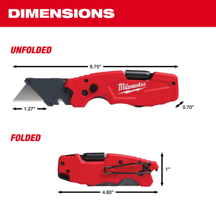 Milwaukee Tools 2pk FASTBACK™ 6IN1 Folding Utility Knife