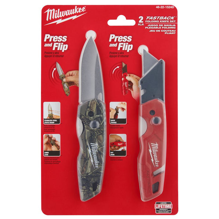 Milwaukee Tools FB Util Knife/FB Camo Fold Knife 48-22-1524D