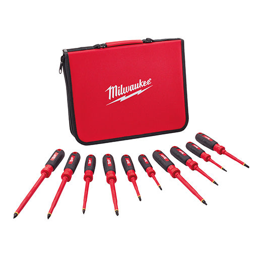 MILWAUKEE 10 PC. 1000V Insulated Screwdriver Set w/ EVA Foam Case