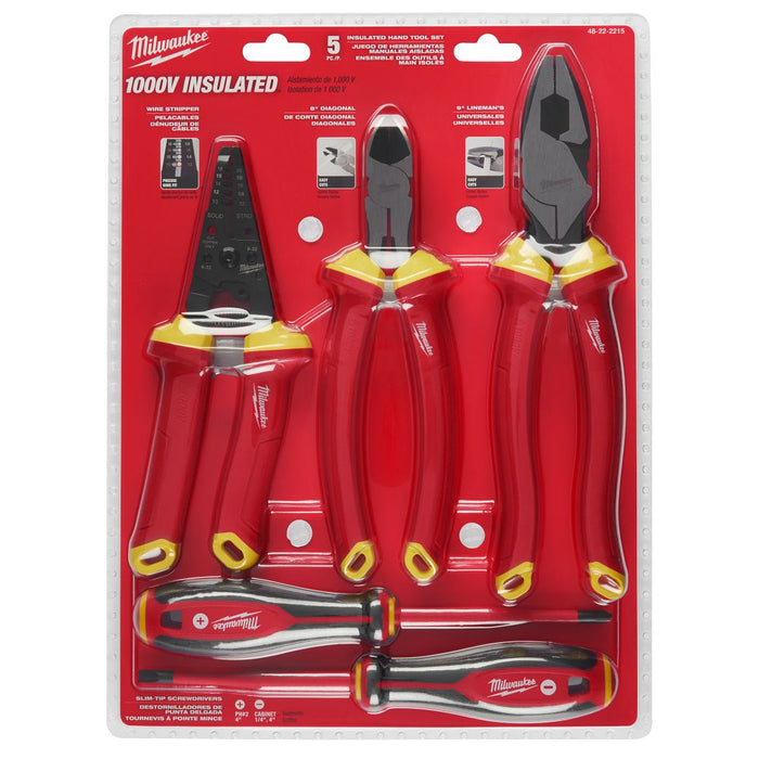 5 PC 1000V Insulated Hand Tool Set