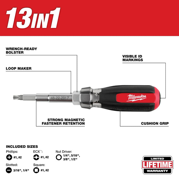 MILWAUKEE 13-IN-1 Magnetic Multi-Bit Screwdriver