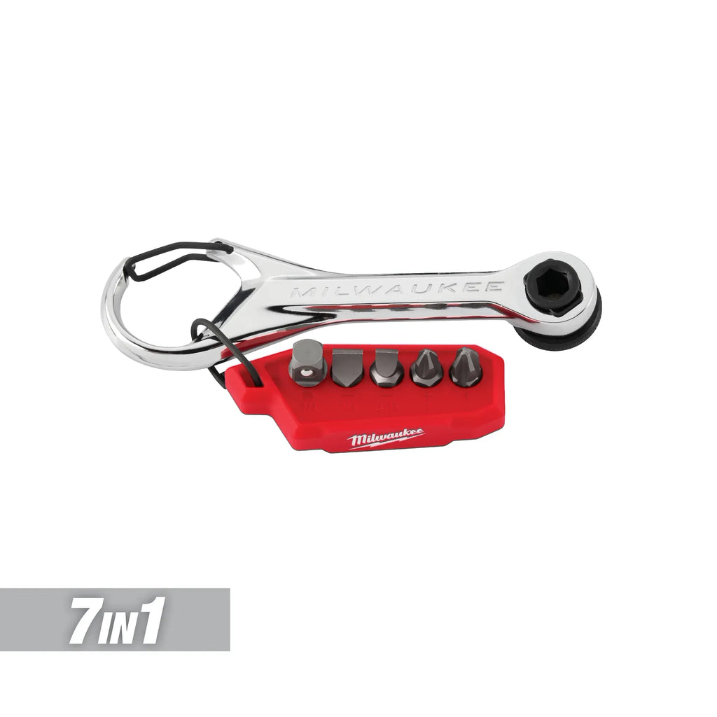 Milwaukee 7-in-1 Multi-Bit Mini Ratchet 48-22-2950 — The Power