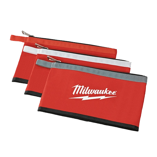 MILWAUKEE Zipper Pouches (3 PACK)