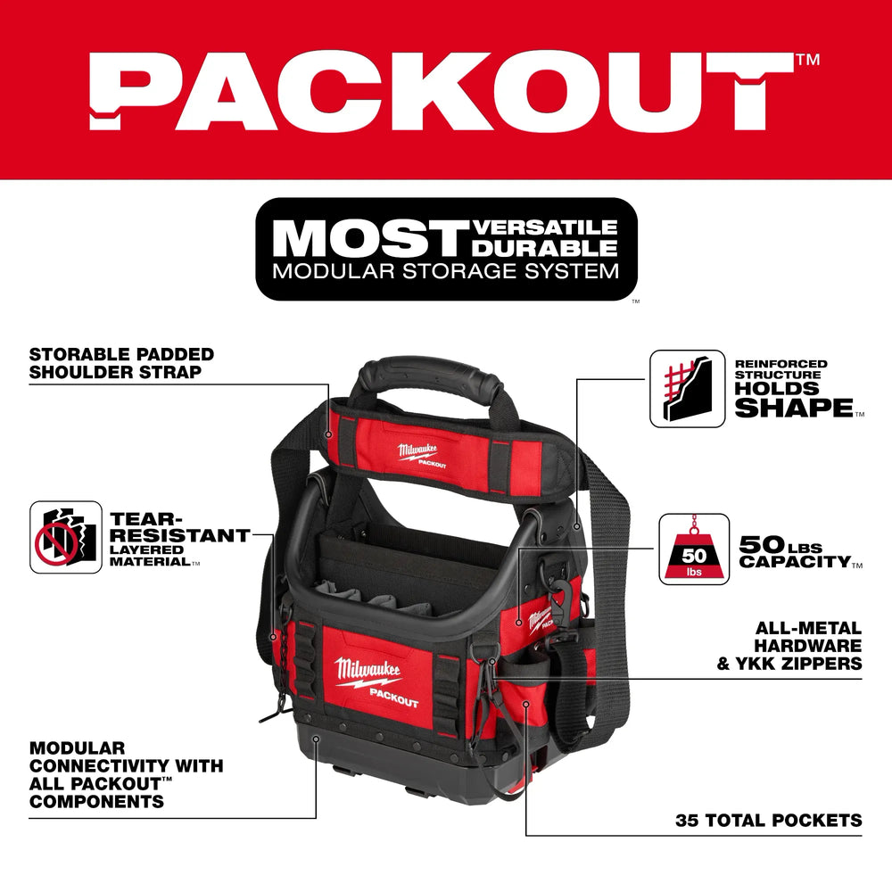 MILWAUKEE PACKOUT™ 10" Structured Tote