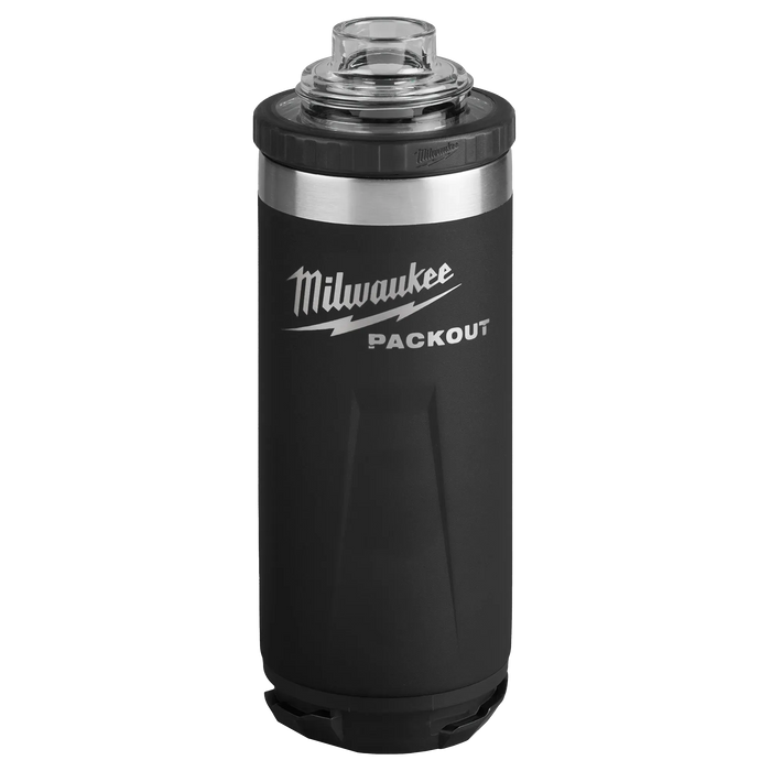 MILWAUKEE PACKOUT™ Black 18oz Insulated Bottle w/ Chug Lid