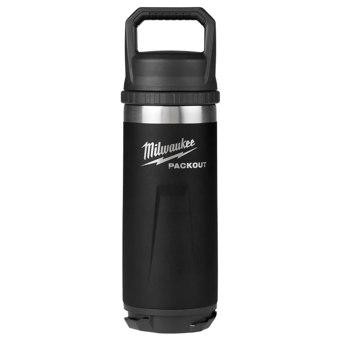 MILWAUKEE PACKOUT™ Black 18oz Insulated Bottle w/ Chug Lid