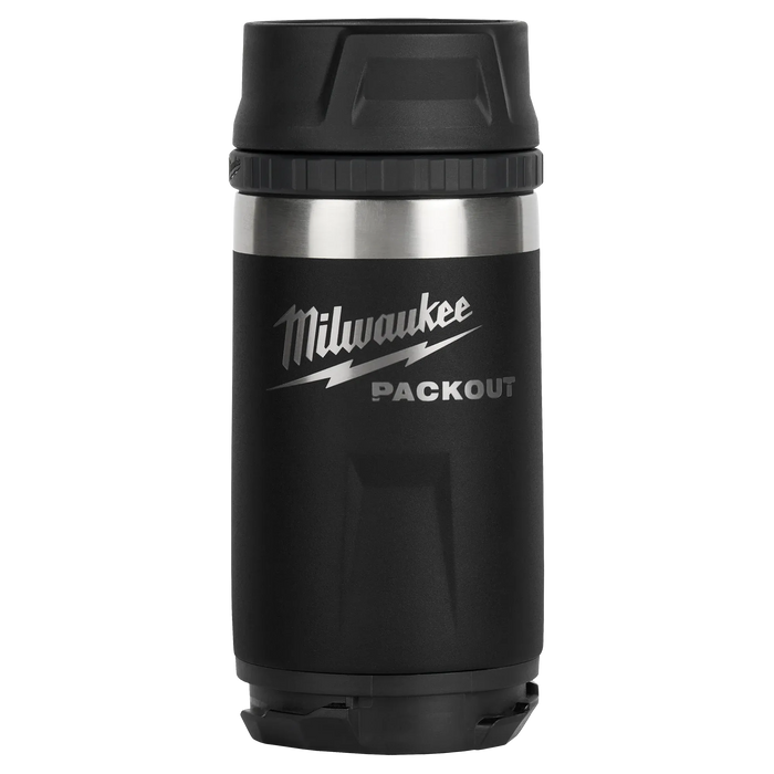 MILWAUKEE PACKOUT™ Black 12oz Insulated Bottle w/ Sip Lid