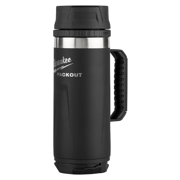 MILWAUKEE PACKOUT™ Black 18oz Insulated Mug w/ Sip Lid