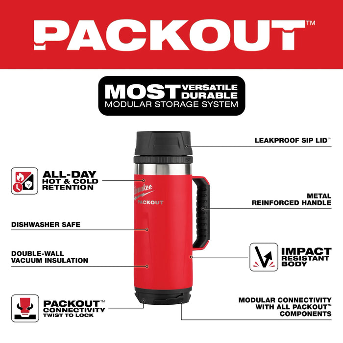 MILWAUKEE PACKOUT™ 18oz Insulated Mug w/ Sip Lid