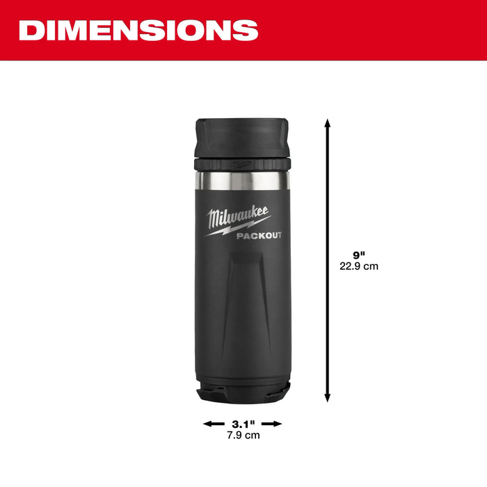 MILWAUKEE PACKOUT™ 18oz Insulated Bottle w/ Sip Lid