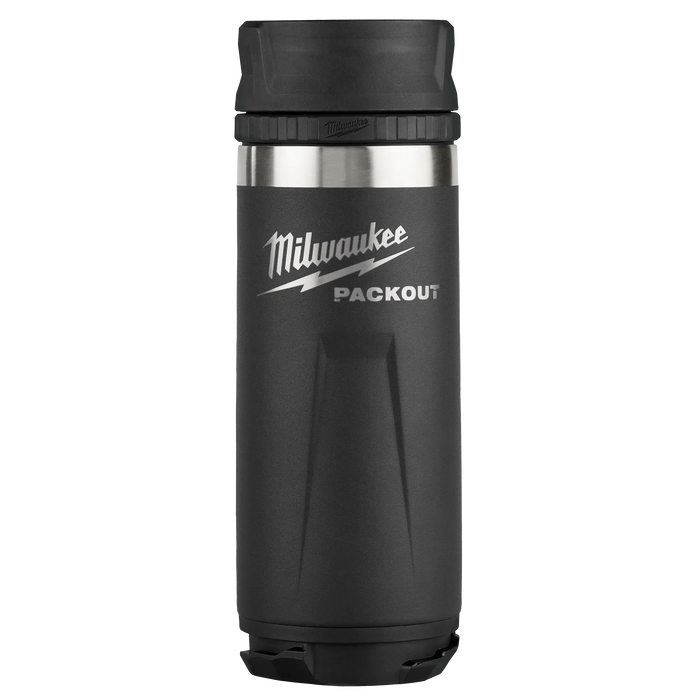 MILWAUKEE PACKOUT™ Black 18oz Insulated Bottle w/ Sip Lid