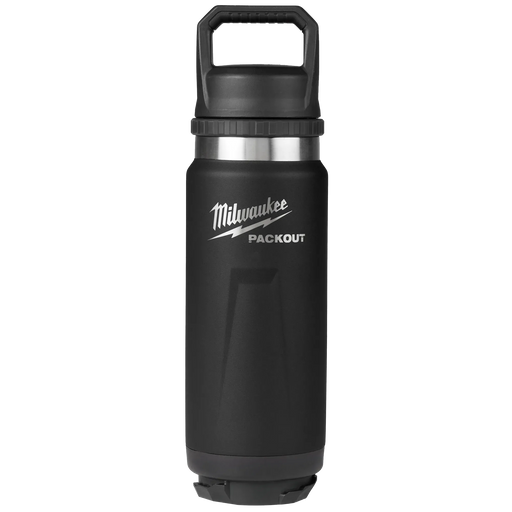 MILWAUKEE PACKOUT™ Black 24oz Insulated Bottle w/ Chug Lid