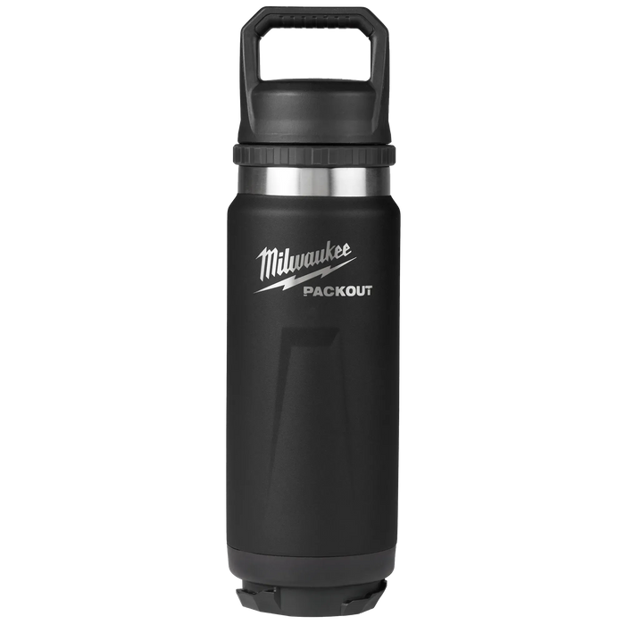 MILWAUKEE PACKOUT™ Black 24oz Insulated Bottle w/ Chug Lid