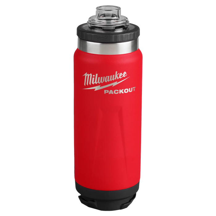 MILWAUKEE PACKOUT™ Red 24oz Insulated Bottle w/ Chug Lid