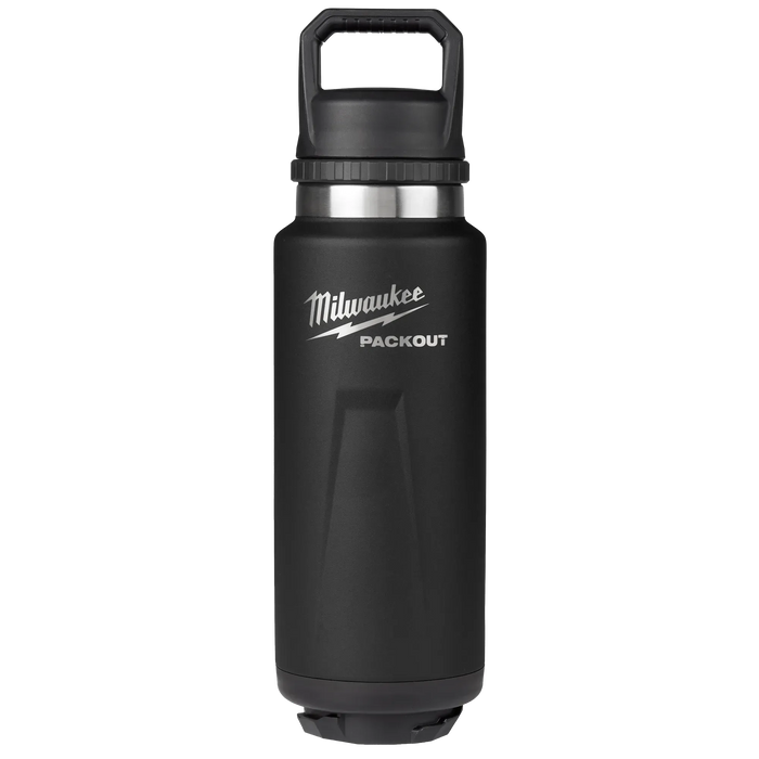 MILWAUKEE PACKOUT™ Black 36oz Insulated Bottle w/ Chug Lid