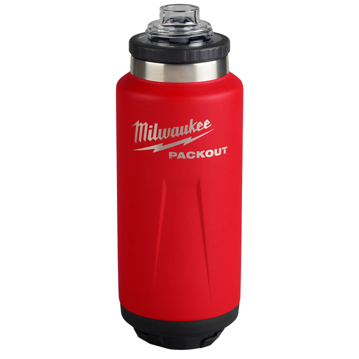 MILWAUKEE PACKOUT™ Red 36oz Insulated Bottle w/ Chug Lid