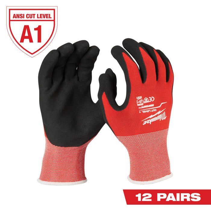 Milwaukee Tools Cut Level 1 Nitrile Dipped Gloves - L