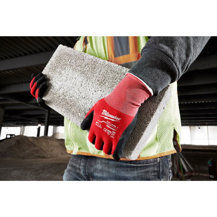 Milwaukee Tools Cut Level 1 Nitrile Dipped Gloves - M
