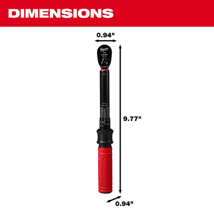 Milwaukee 1/4"DR CLCKTRQ WRNCH 40-200in·lb 48-22-9200