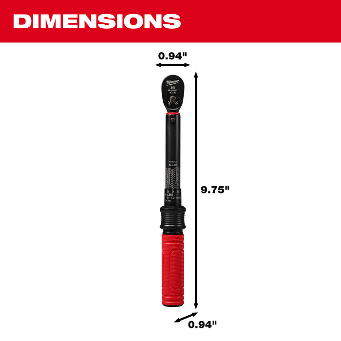 Milwaukee 3/8"DR CLCKTRQ WRNCH 50-250in·lb 48-22-9201