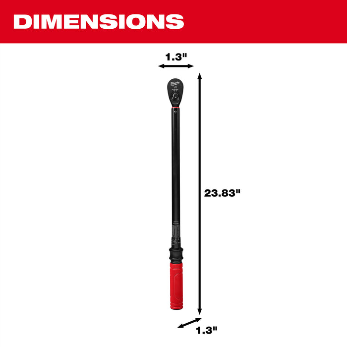 Milwaukee 1/2"DR CLCKTRQ WRNCH 50-250ft·lb 48-22-9203