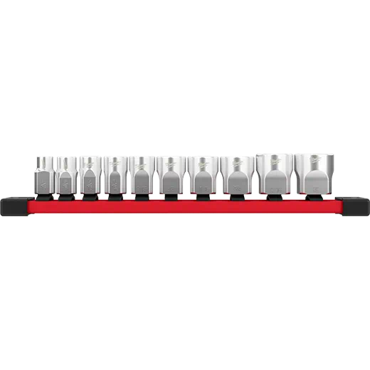 MILWAUKEE 10 PC. 3/8" Sockets w/ FOUR FLAT™ Sides - SAE