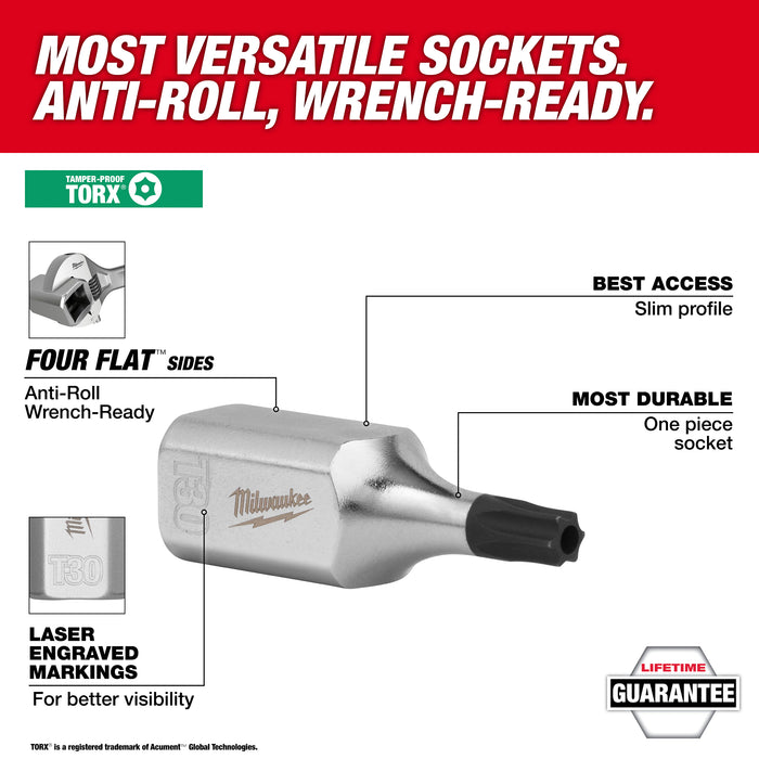 Milwaukee 3/8"Dr T47 TMPR PRF TRX Bit Sckt 45-34-1159