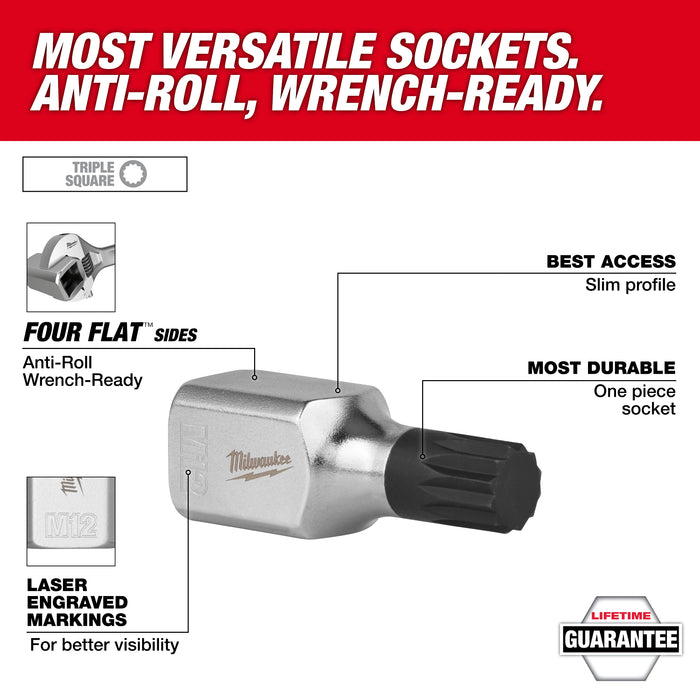 Milwaukee 3/8" Dr 18mm TRP SQ Bit Sckt 45-34-1149