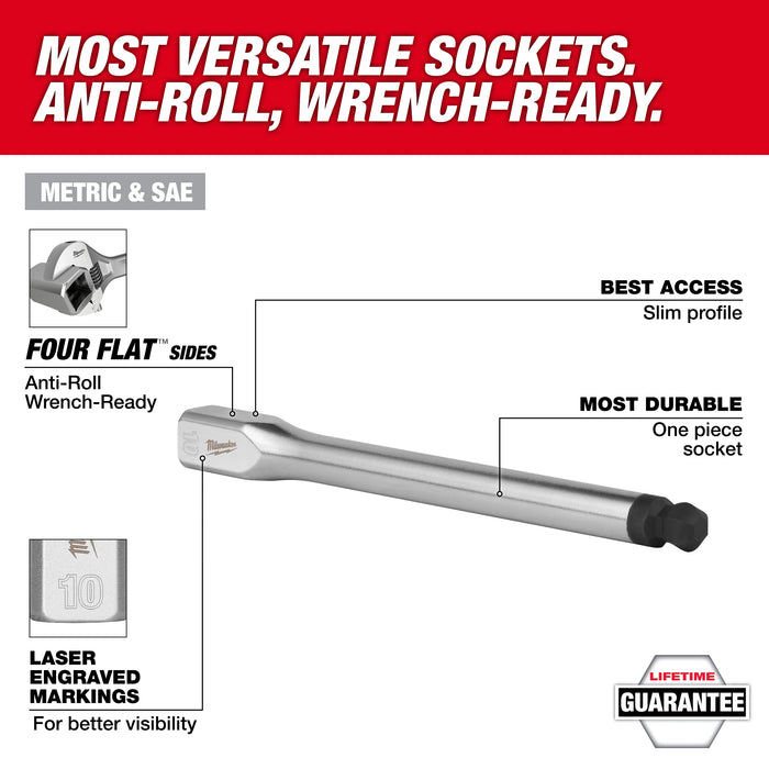 Milwaukee 3/8" Dr 3/16" L Ball E Bit Sckt 45-34-1092