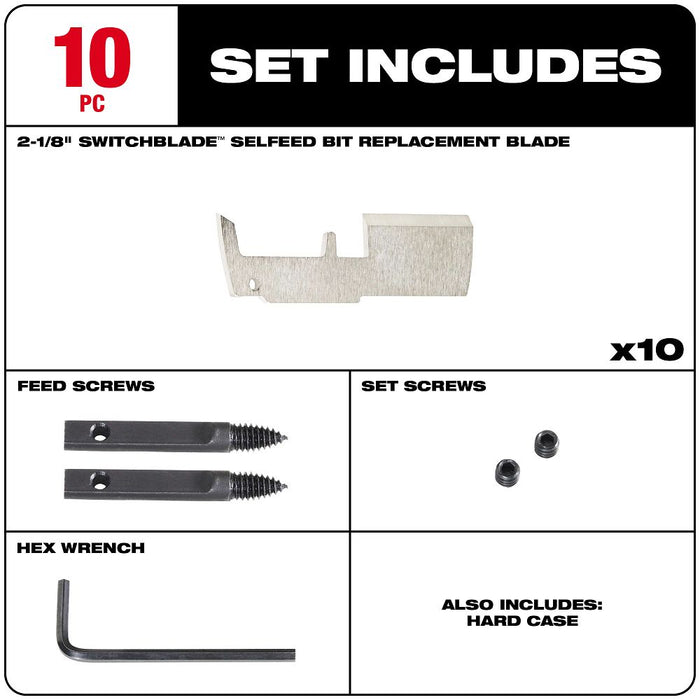 2-1/8" 10 Blade Replacement Kit