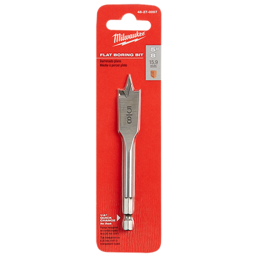 MILWAUKEE 5/8" X 4.5" Flat Boring Bit