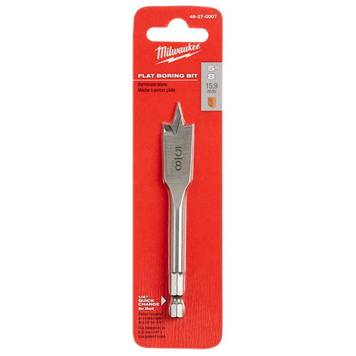 MILWAUKEE 5/8" X 4.5" Flat Boring Bit