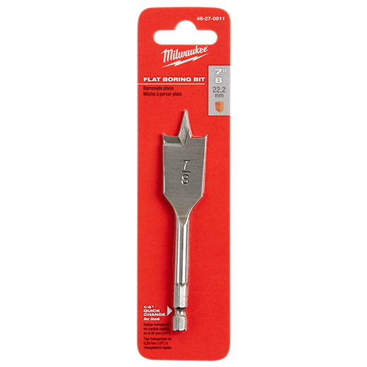 MILWAUKEE 7/8" X 4.5" Flat Boring Bit