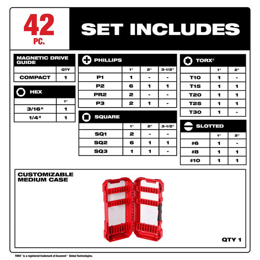 42 PC driver bit set