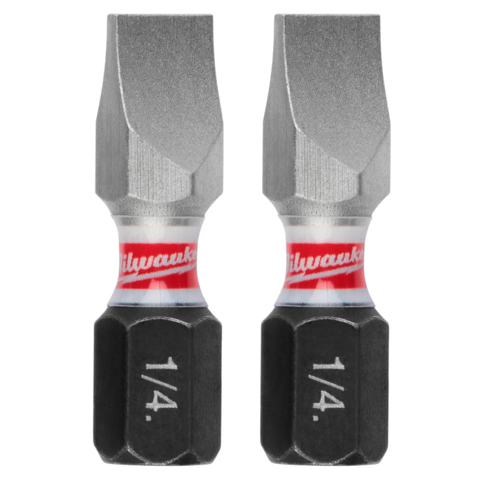 Milwaukee SHOCKWAVE Impact Duty 1" SL 1/4" Slotted Driver Bits (25PK) 48-32-4118