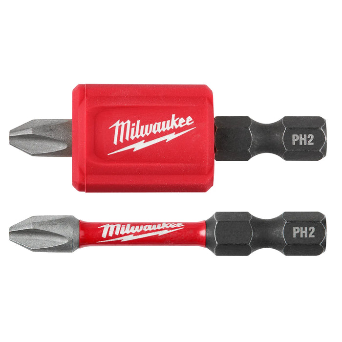 MILWAUKEE 3 PIEZAS. Accesorio magnético SHOCKWAVE IMPACT DUTY™ y juego de puntas PH2