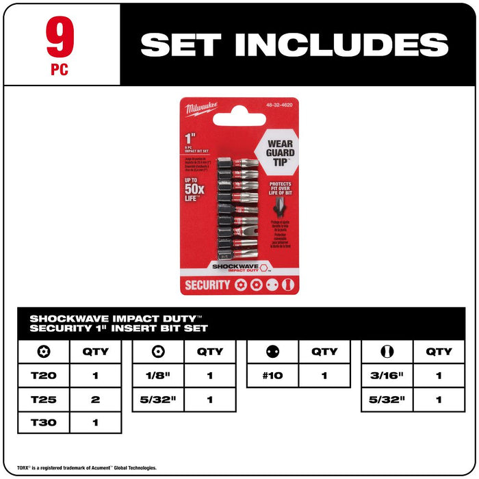 9 Pc. Insert Bit Set