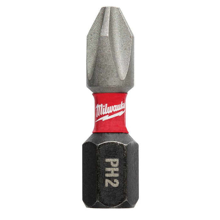 MILWAUKEE SHOCKWAVE™ Impact Phillips #2 Insert Bits (15 CONTRACTOR PACK)