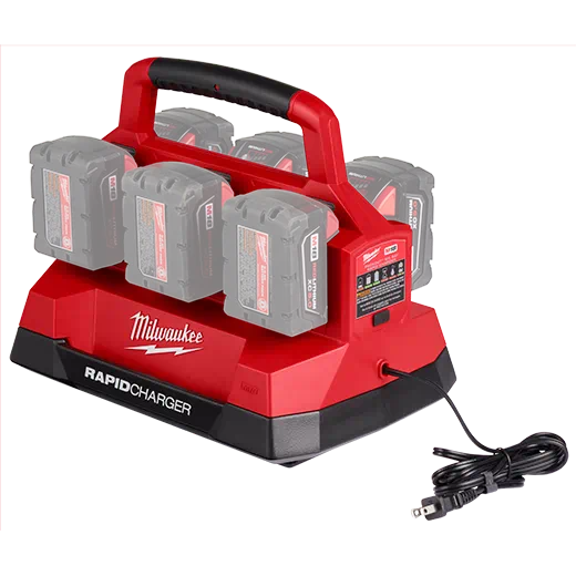 MILWAUKEE M18™ PACKOUT™ Cargador rápido de seis bahías