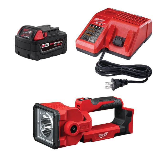 MILWAUKEE M18™ REDLITHIUM™ XC5.0 Starter Kit & FREE M18™ Search Light