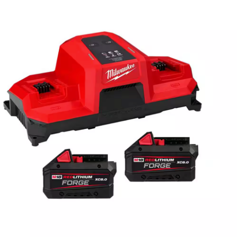 MILWAUKEE M18™ XC8.0 FORGE™ Battery & Dual Battery Super Charger Bundle w/ FREE M18™ REDLITHIUM™ FORGE™ XC8.0 Battery