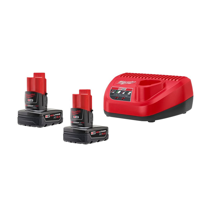 Milwaukee Tools M12 (2) XC 6.0AH STARTER KIT 48-59-2462