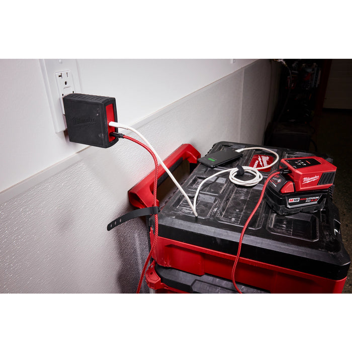 Milwaukee Tools 120W USB-C 2-Port Wall Adapter