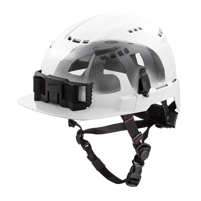 MILWAUKEE White Class C, Vented BOLT™ Front Brim Safety Helmet w/ IMPACT ARMOR™ Liner