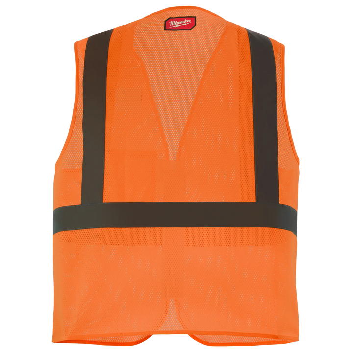 MILWAUKEE Class 2 High Visibility Mesh One Pocket Safety Vests (ANSI)