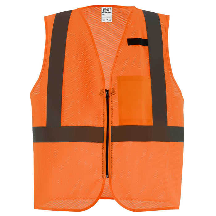 Milwaukee CSA Type R Class 2 High Visibility Mesh One Pocket Safety Vest 48-73-2255