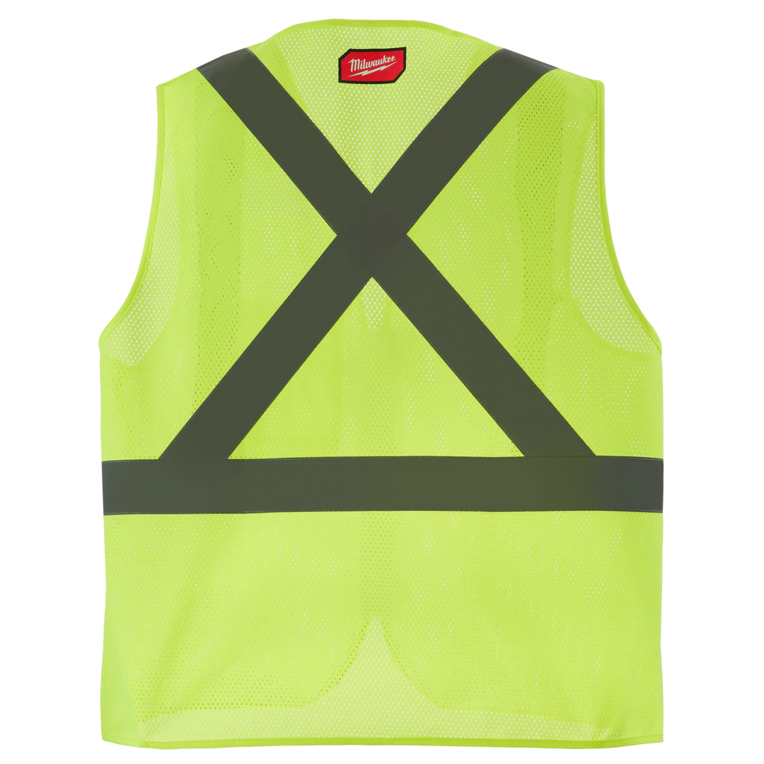 MILWAUKEE Class 2 High Visibility Mesh One Pocket Safety Vests (CSA)