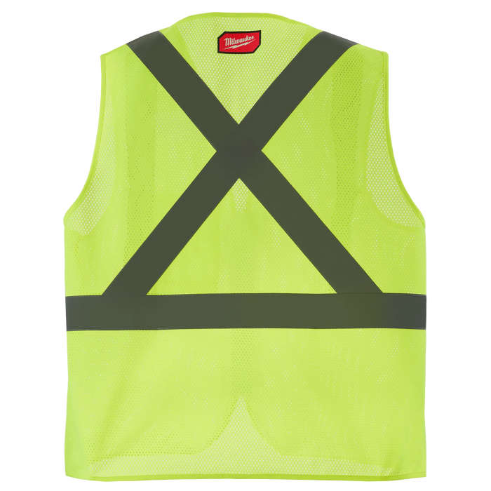 MILWAUKEE Class 2 High Visibility Mesh One Pocket Safety Vests (CSA)